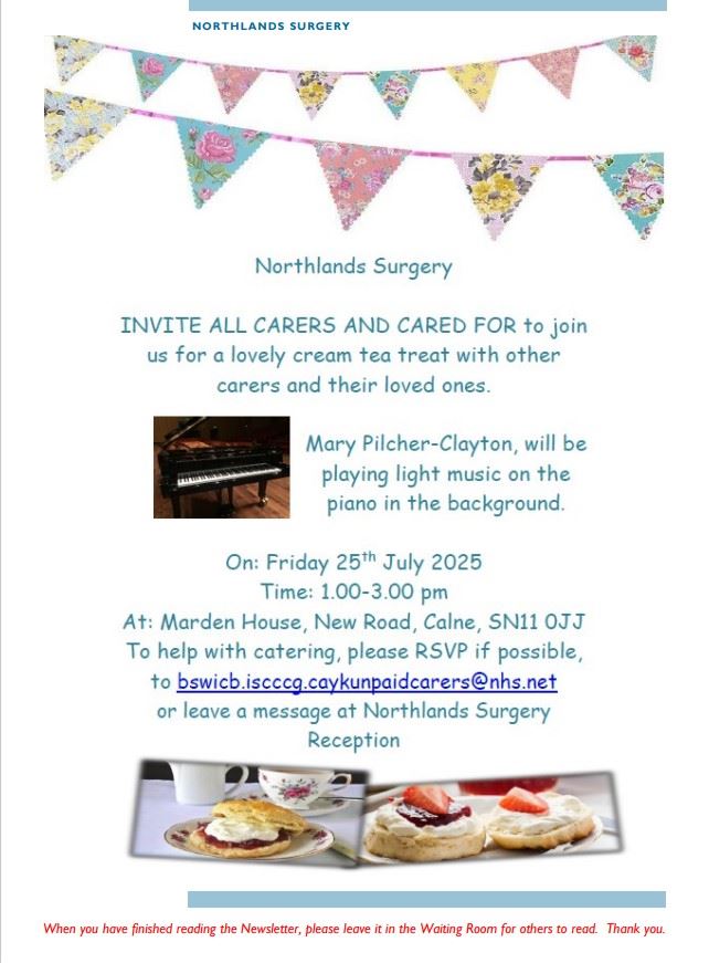 Carers cream tea